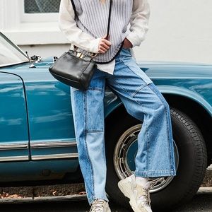 Ghanda Patchwork Jeans, NWOT, size 6 (USA) size 10 (AUS), so cute and bohemian